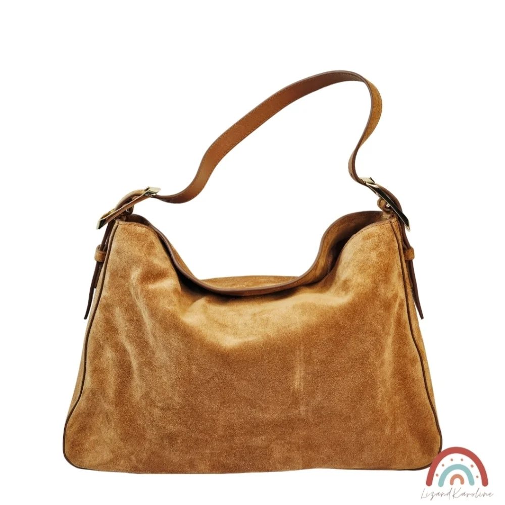 New! J. Crew Berkeley Shoulder Bag in Suede Blonde Espresso - Picture 4 of 16